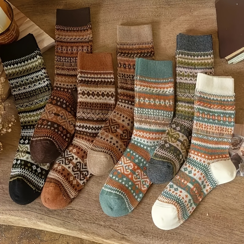 Winter Ethnic Fashion For Women - Retro 7-Color Mid-Calf Socks for Women