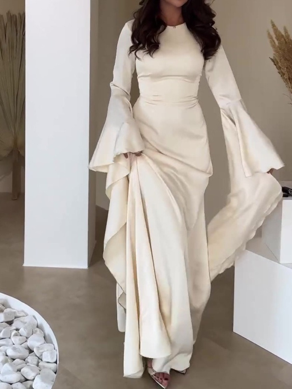 Jalabiya Women Arabic - Eid Muslim Women Dress Abaya Flare
