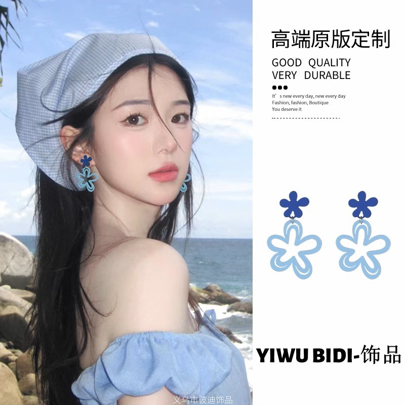 Ethnic Boho Fashion - Chunky Handmade Floral Earrings Ethnic Style