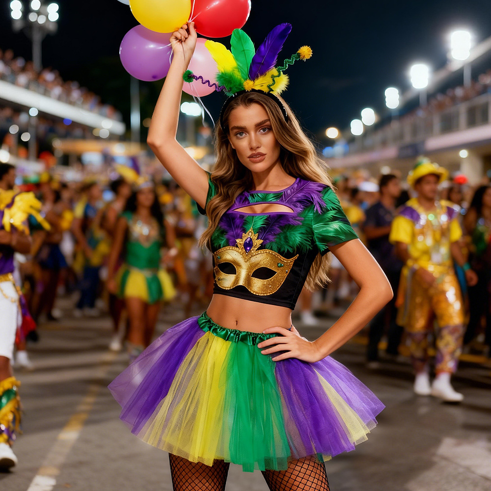 Ethnic Clothing & Online Fashion Store Khaadi Us - 2026 Carnival Costume Set Sparkling Feather