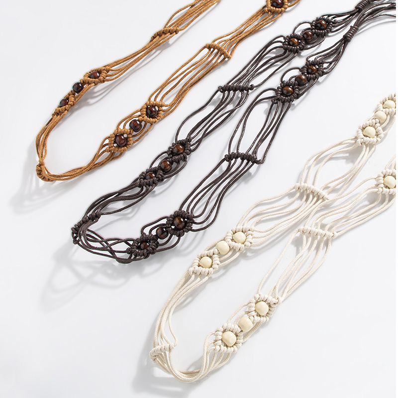 Ethnic Boho Fashion - Fashionable Bohemian-Style Floral Knot Wooden Bead