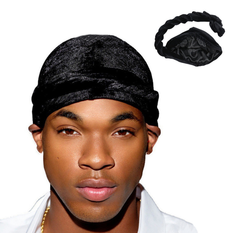 Ethnic Fashion Men - Solid Color Men's Velvet Head Scarf