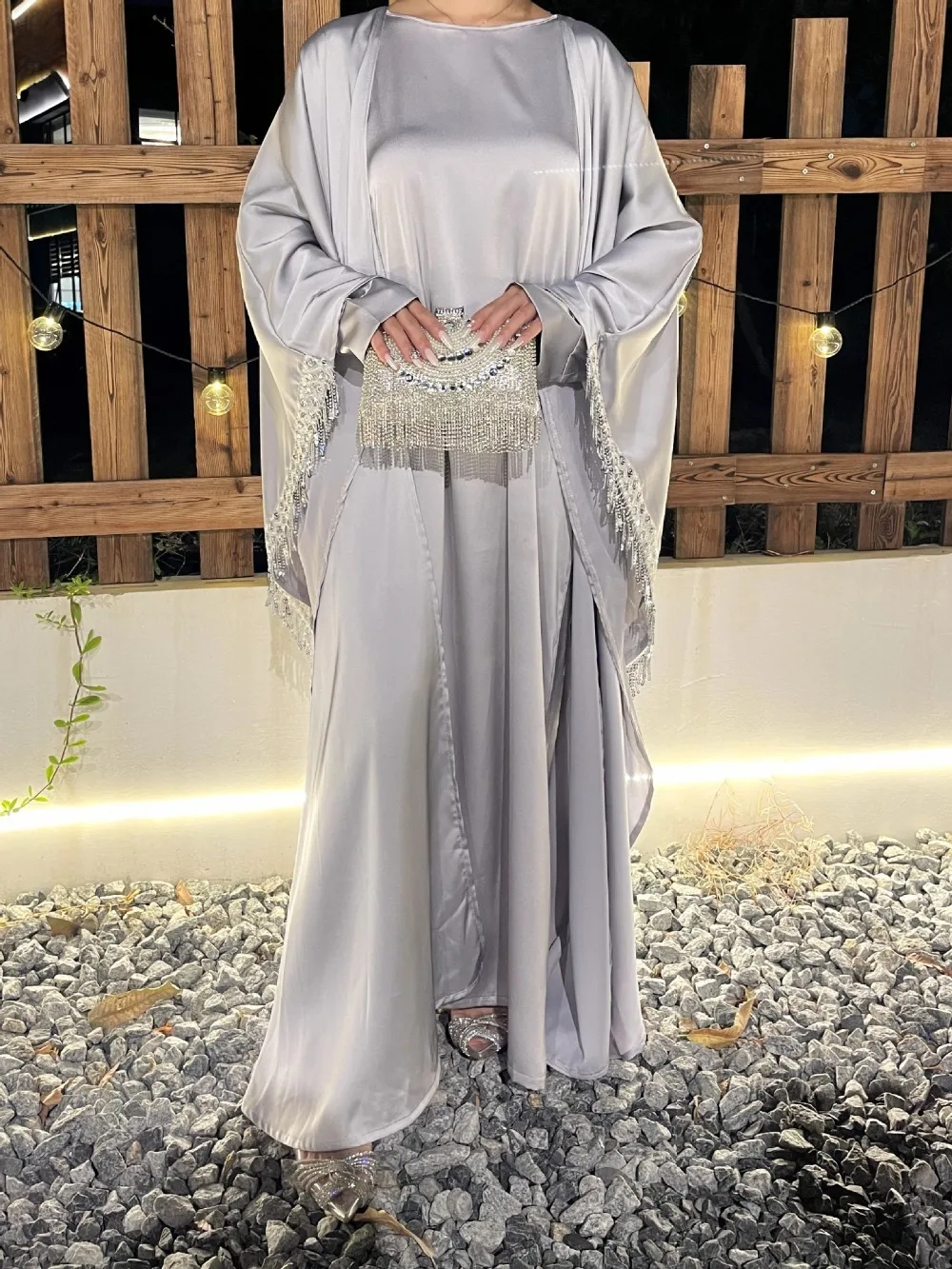 Jalabiya Women Arabic - Muslim Women Abaya Dress 2 Piece