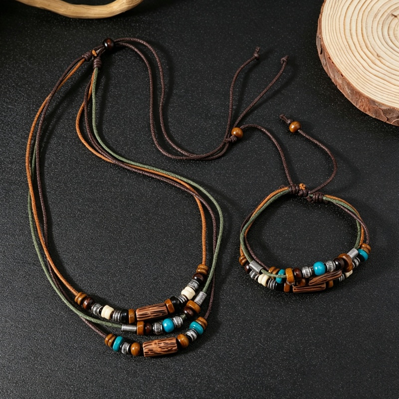 Ethnic Boho Fashion - Vintage 2 Layer Faux Leather Wax
