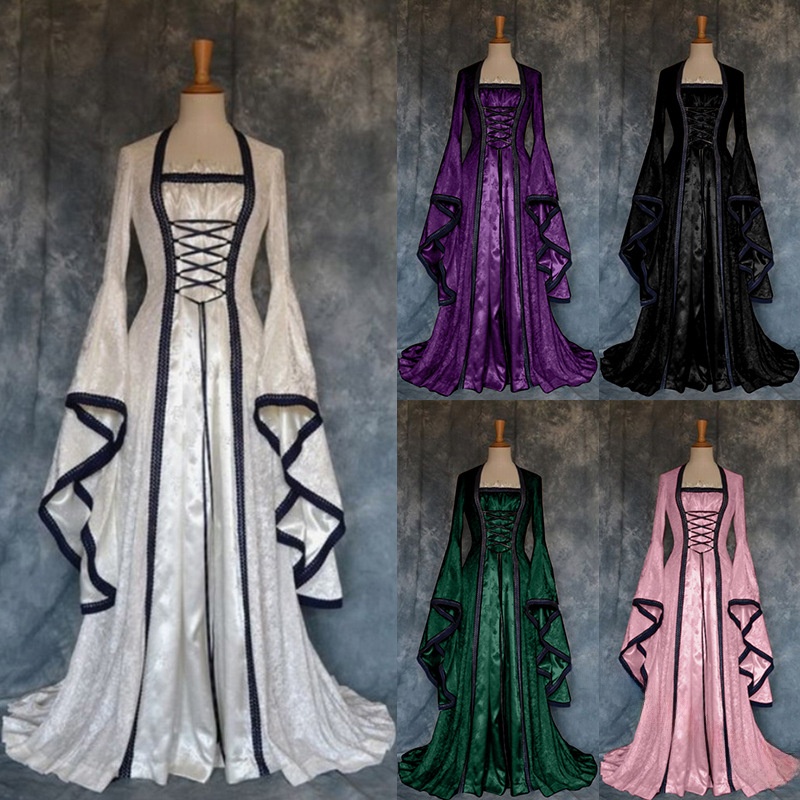 Ethnic Wear - Retro Medieval Court Dress Women's Gown