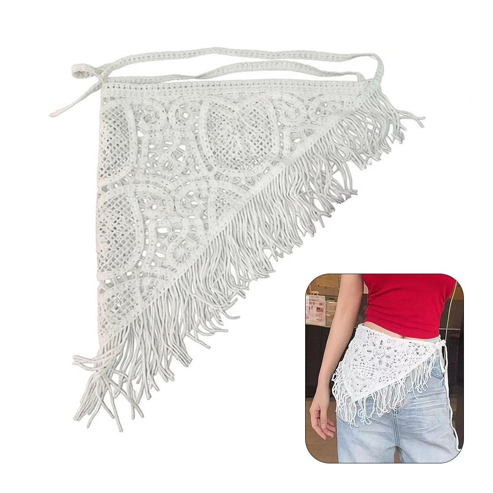 Ethnic Boho Fashion - Bohemian Knitted Fringed Flap Hollowing Out