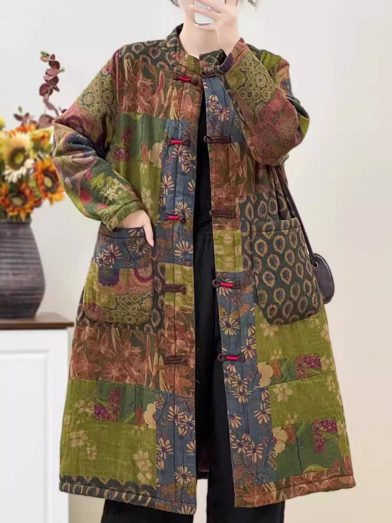 Ethnic Style Retro Floral Plat - Winter Ethnic Fashion For Women 评论和价格