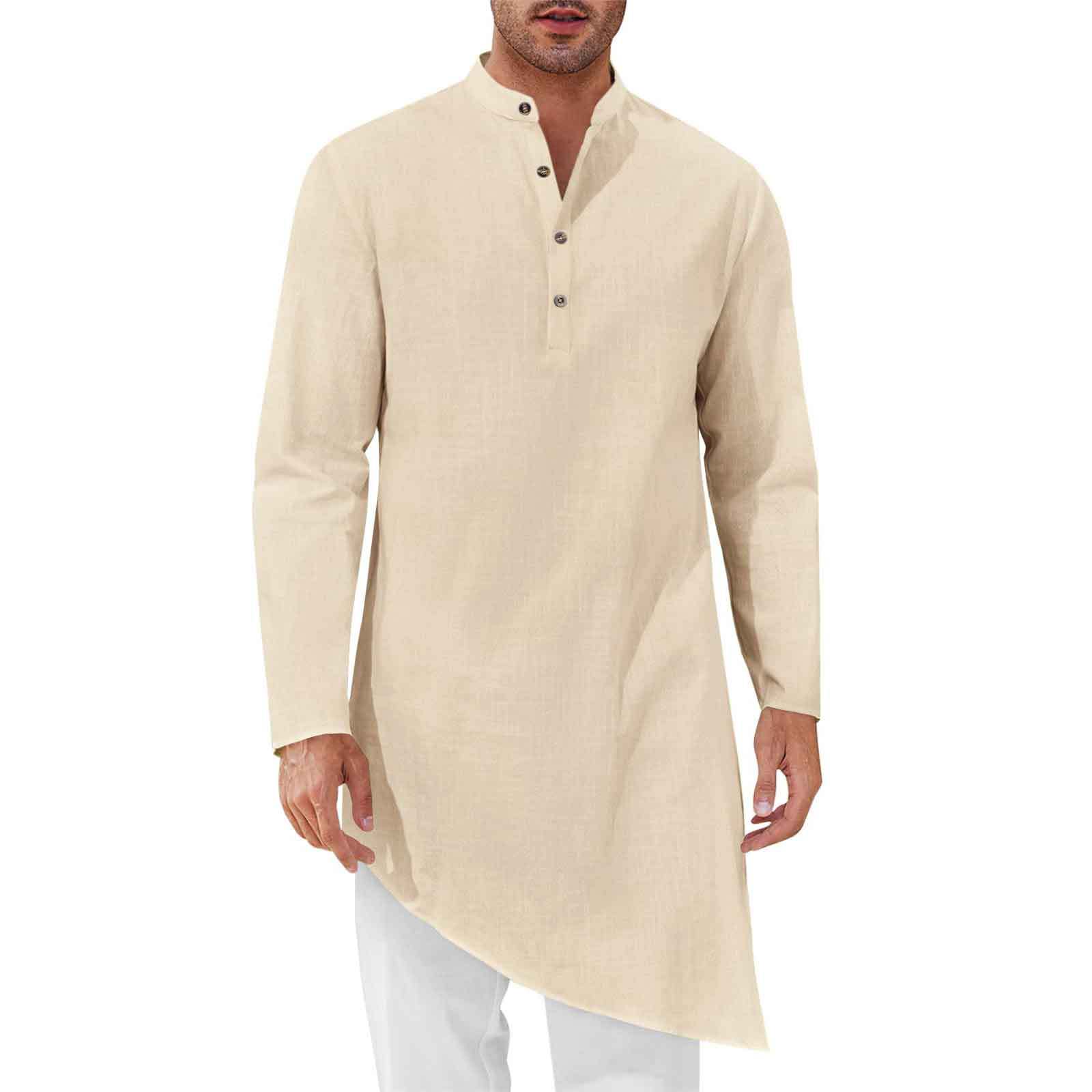 Minimalist Long Shirts Men's S - Kurta Men Cotton 评论和价格