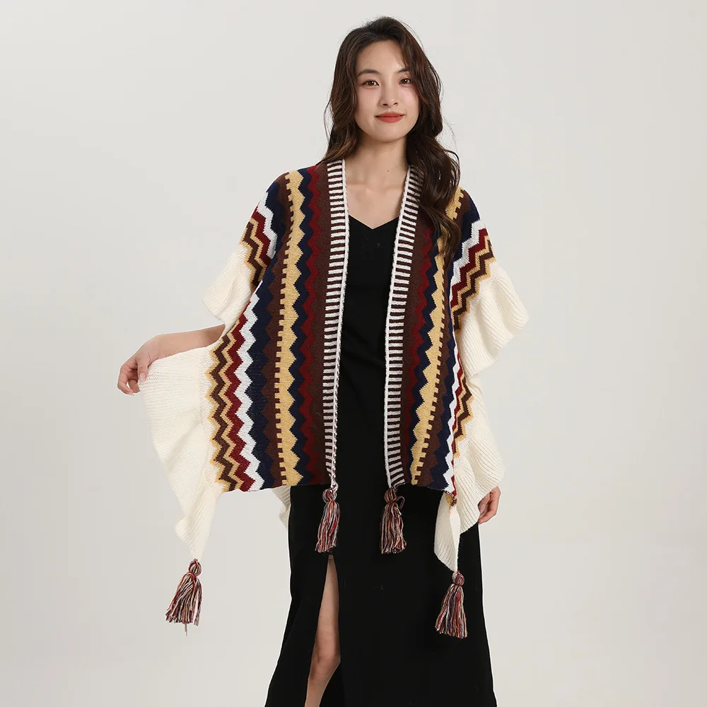 Bohemia Shawl Women Mohair Kni - Winter Ethnic Fashion For Women 评论和价格