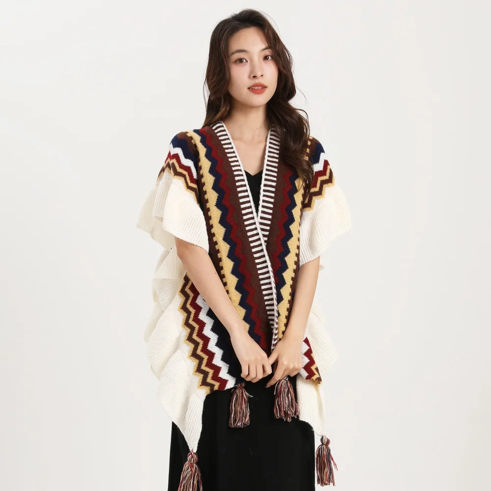 Bohemia Shawl Women Mohair Kni - Winter Ethnic Fashion For Women 评论和价格