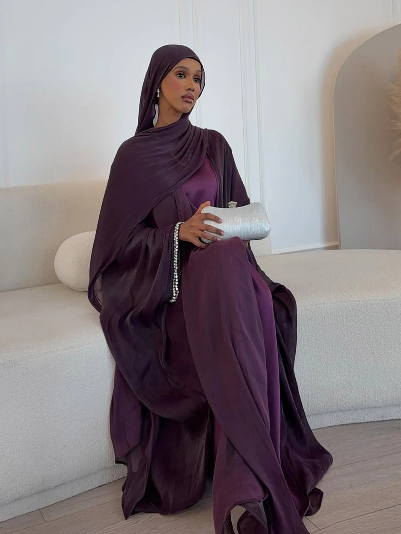 Eid Muslim Abaya Scarf Dress 1 - Jalabiya Women Arabic 评论和价格