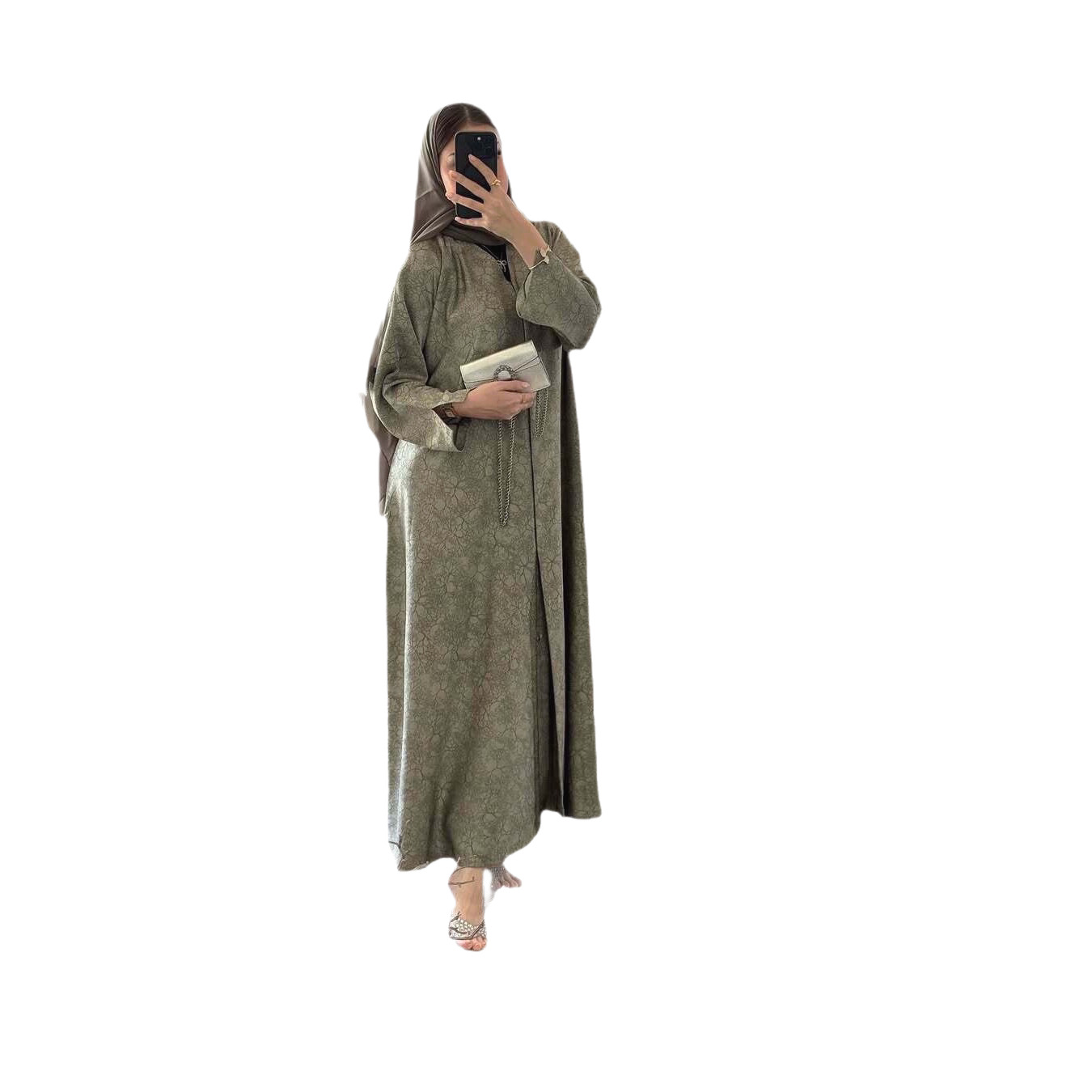 Eid Dress Print Abaya Women Mu - Jalabiya Women Arabic 评论和价格