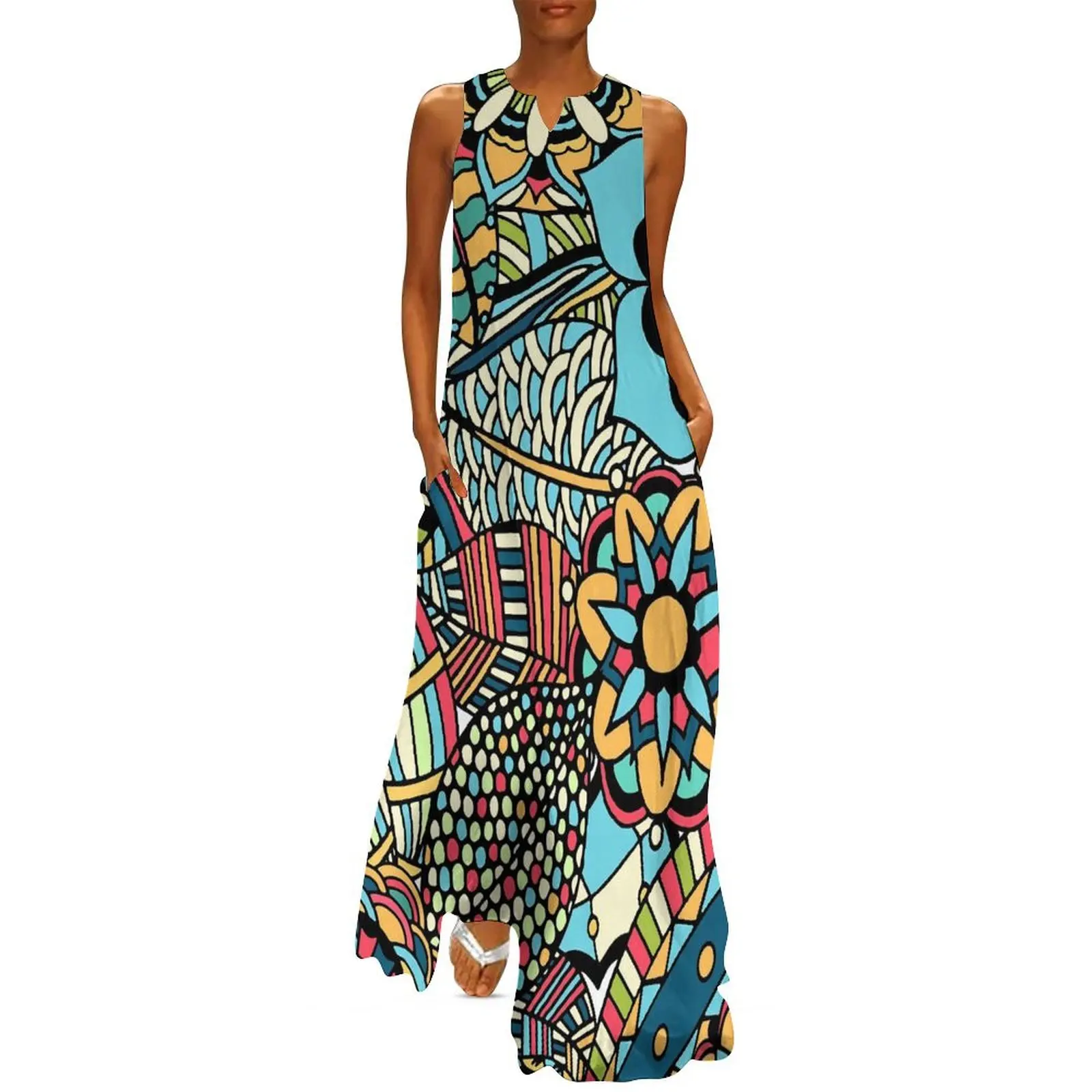 Vintage Ethnic Long Dress Red  - Ethnic Boho Fashion 评论和价格