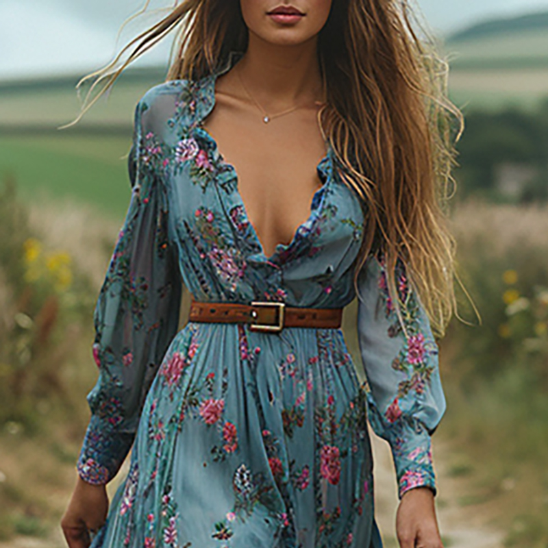 Ethnic Fashion Floral Print Vi - Ethnic Boho Fashion 评论和价格