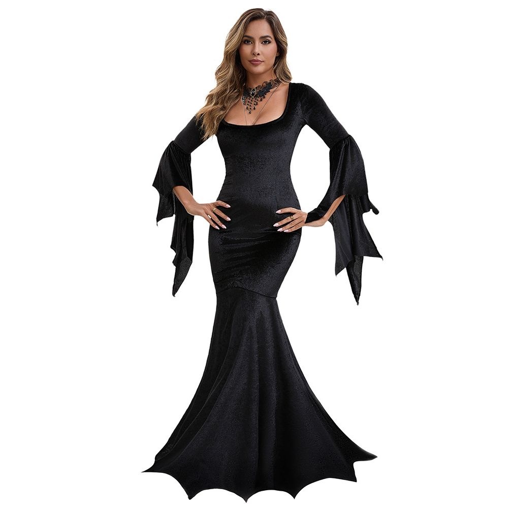 Gothic  Bat Witch Long Dress H - Ethnic Clothing & Online Fashion Store Khaadi Us 评论和价格
