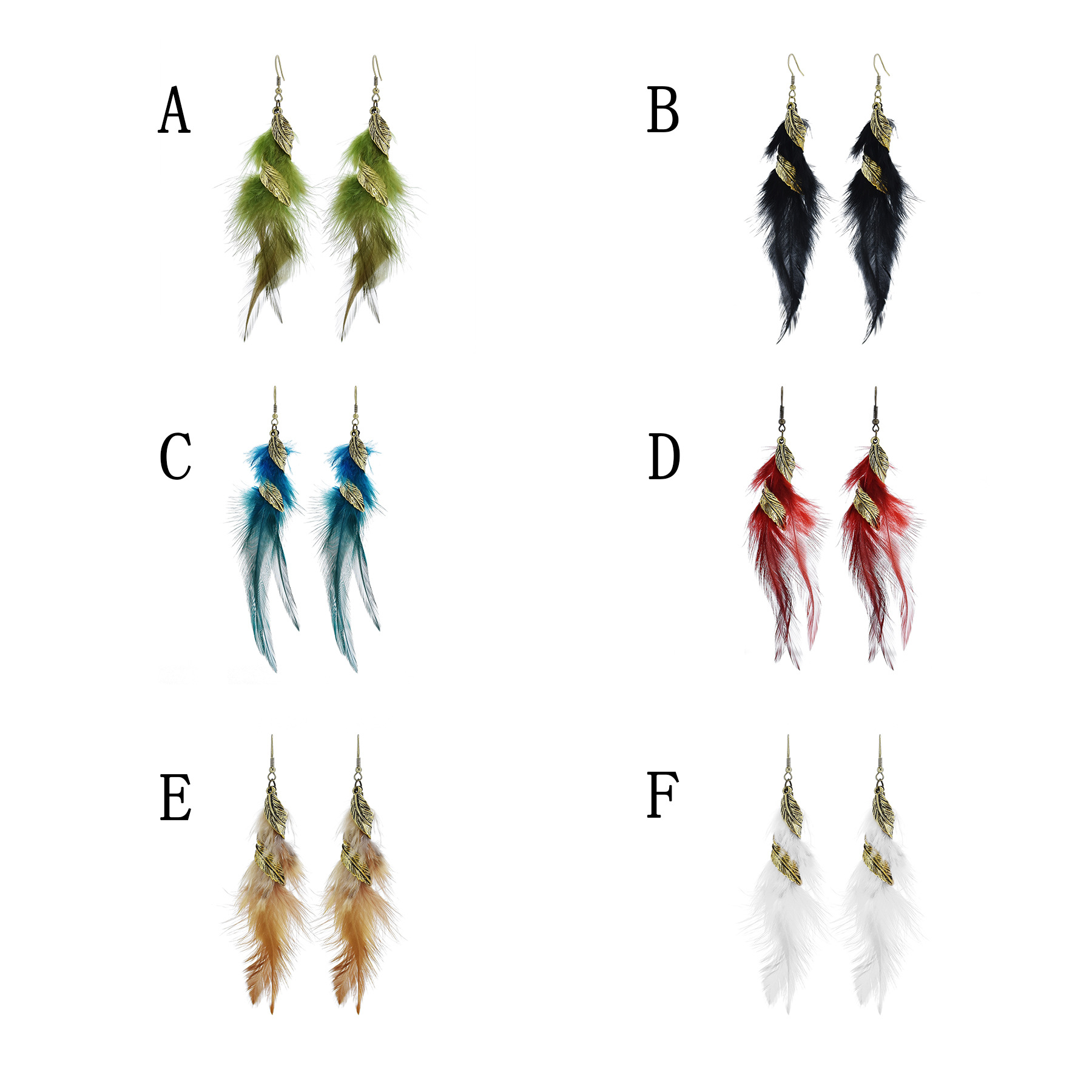 6 Colors Bohemian Long Feather - Winter Ethnic Fashion For Women 评论和价格