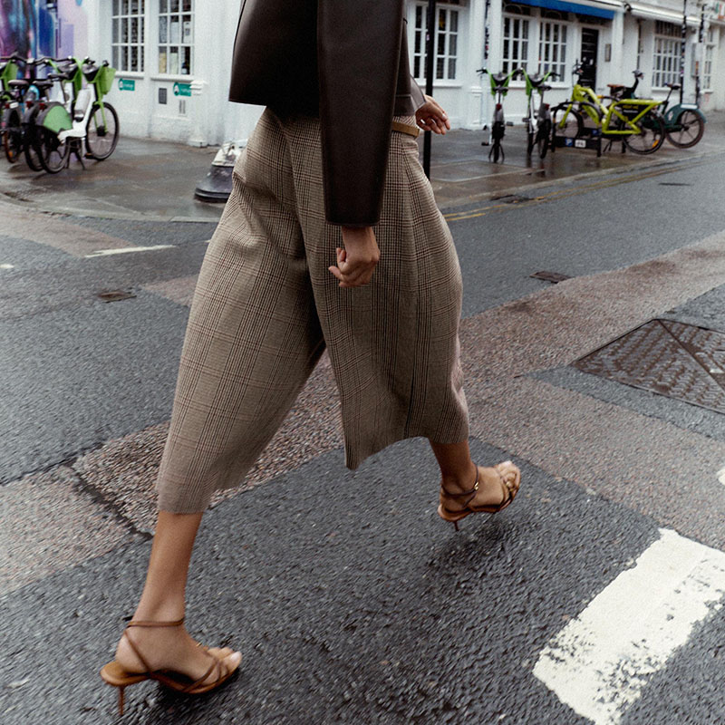 High Waist Loose Plaid Long Ca - Ethnic Clothing & Online Fashion Store Khaadi Us 评论和价格