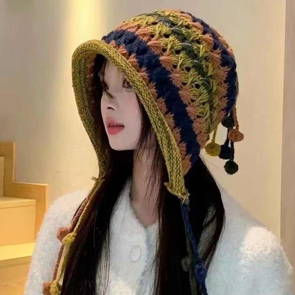 Fashion Rainbow Striped Knitte - Winter Ethnic Fashion For Women 评论和价格