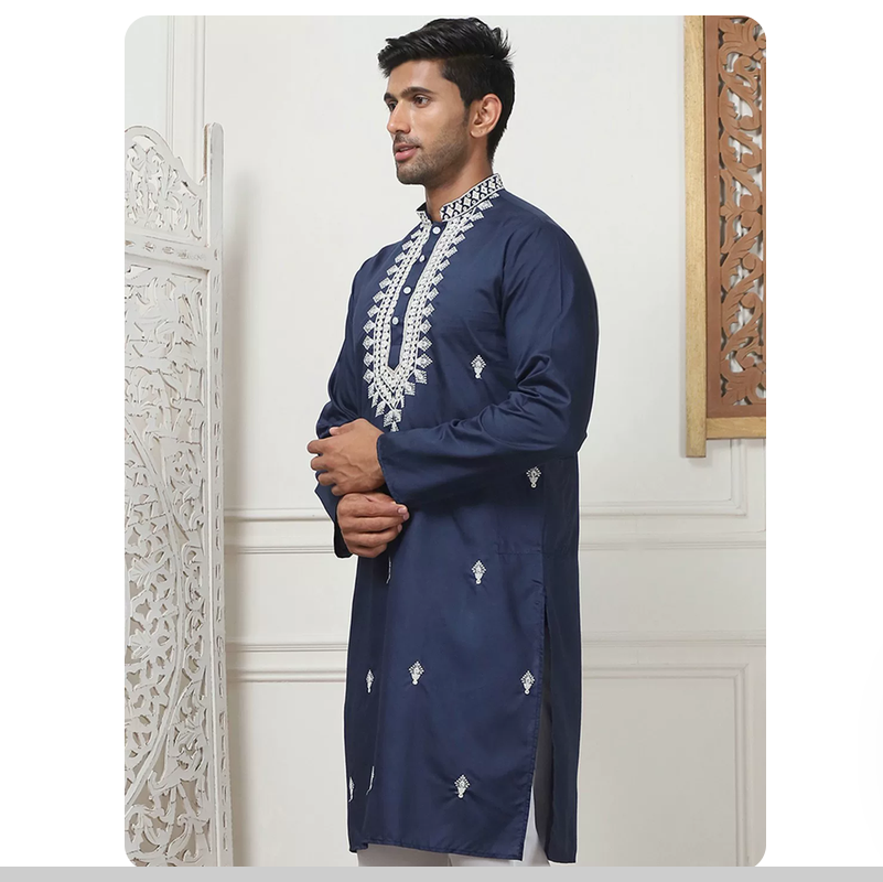 Indian ethnic style traditiona - Kurta Men Cotton 评论和价格