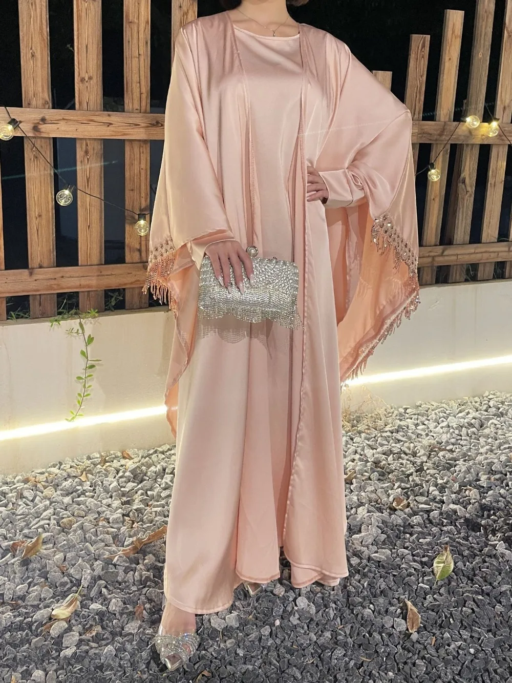 Muslim Women Abaya Dress 2 Pie - Jalabiya Women Arabic 评论和价格