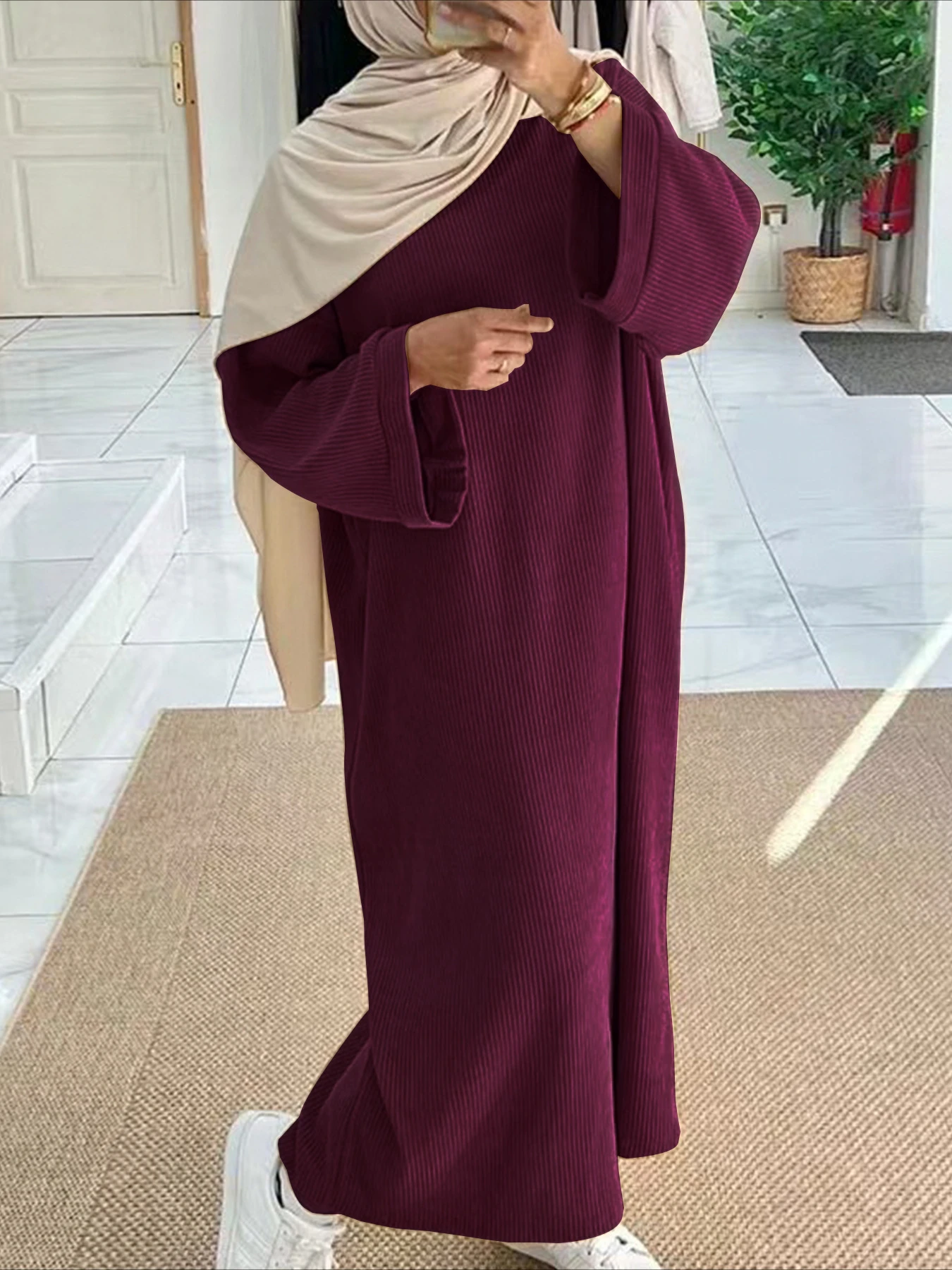 Eid Muslim Women Modest Dresse - Jalabiya Women Arabic 评论和价格