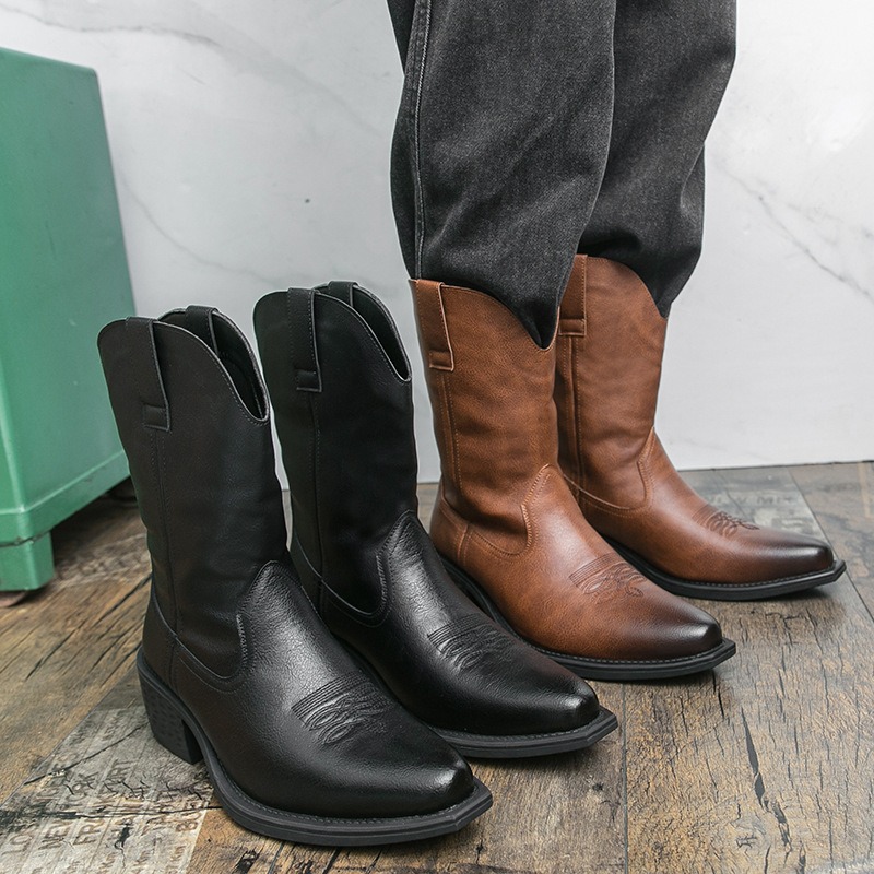 Men Boots Classic Embroidery W - Ethnic Fashion Men 评论和价格