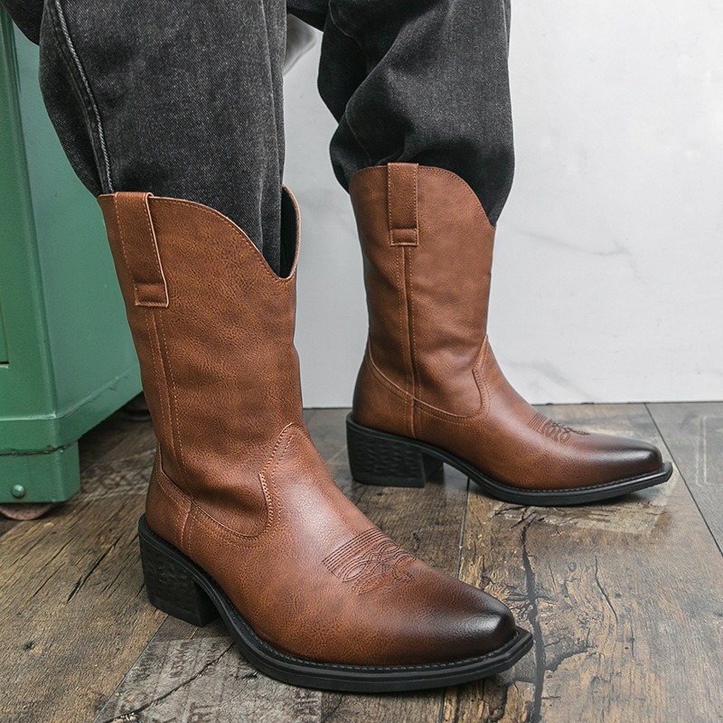 Men Boots Classic Embroidery W - Ethnic Fashion Men 评论和价格