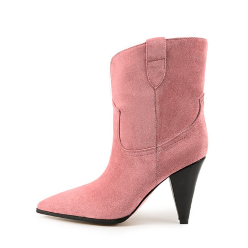 Bicolor Spike Heels Pull On Fa - Winter Ethnic Fashion For Women 评论和价格