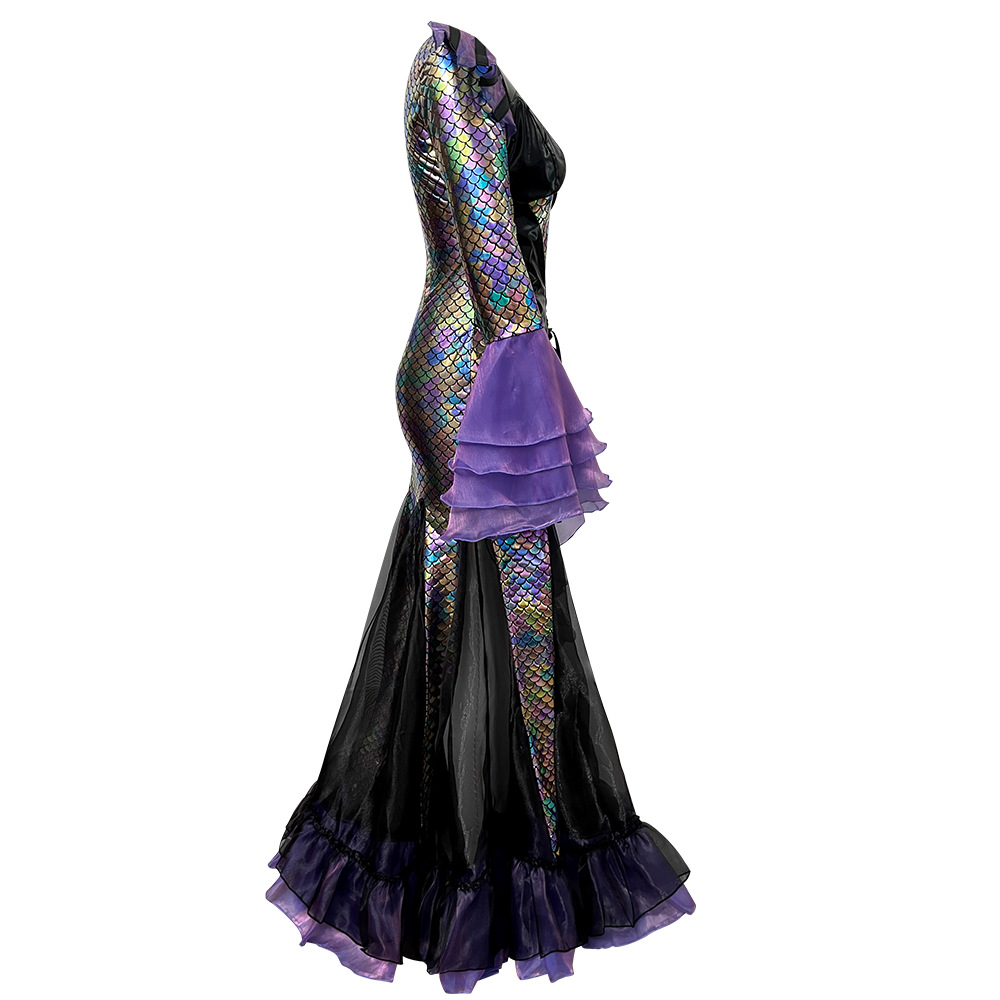 Dark Mermaid Long Dress Costum - Ethnic Wear 评论和价格